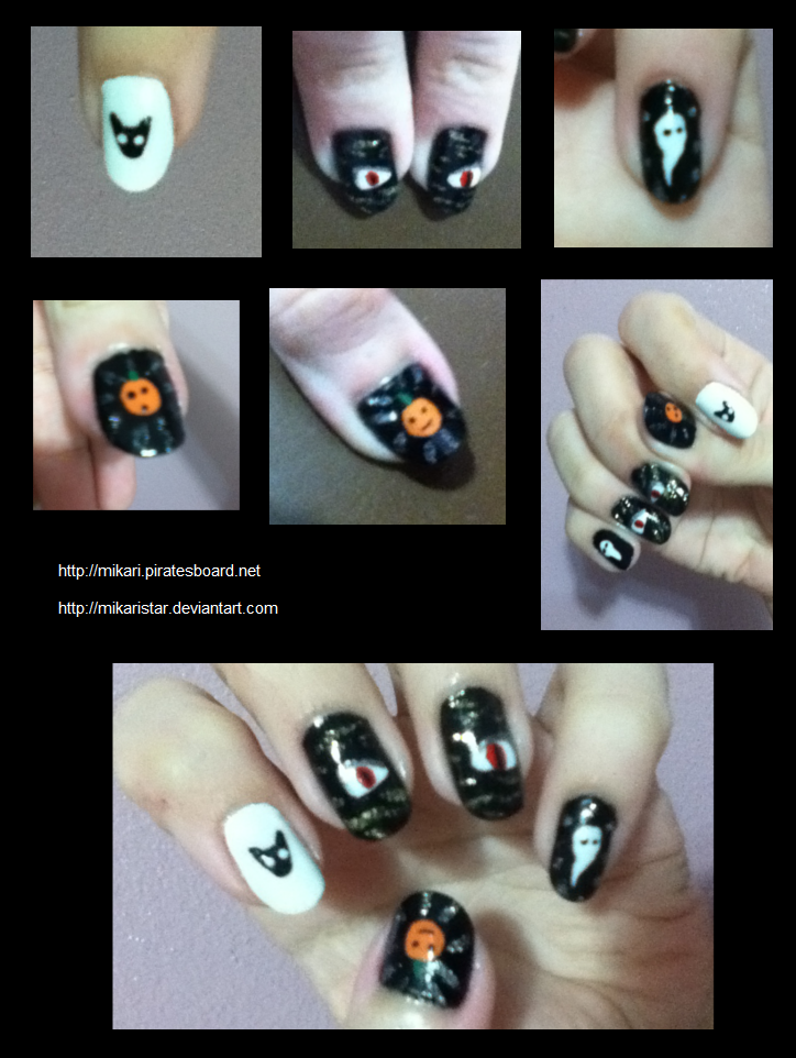 Halloween Manicure by AzureMikari