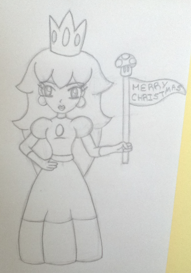 Princess Peach sketch by AzureMikari