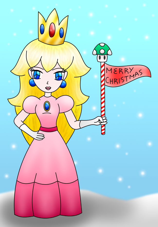 Peach Merry Christmas by AzureMikari