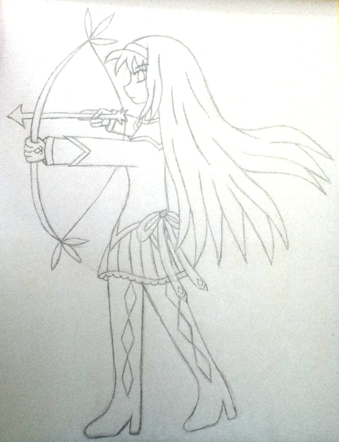 Homura (Puella Magi) sketch by AzureMikari