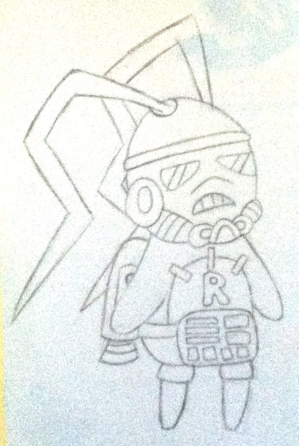 Team Rocket Storm Trooper Prinny sketch by AzureMikari