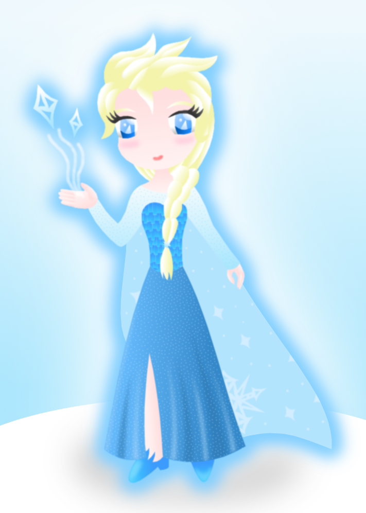 Elsa colored transparent by AzureMikari
