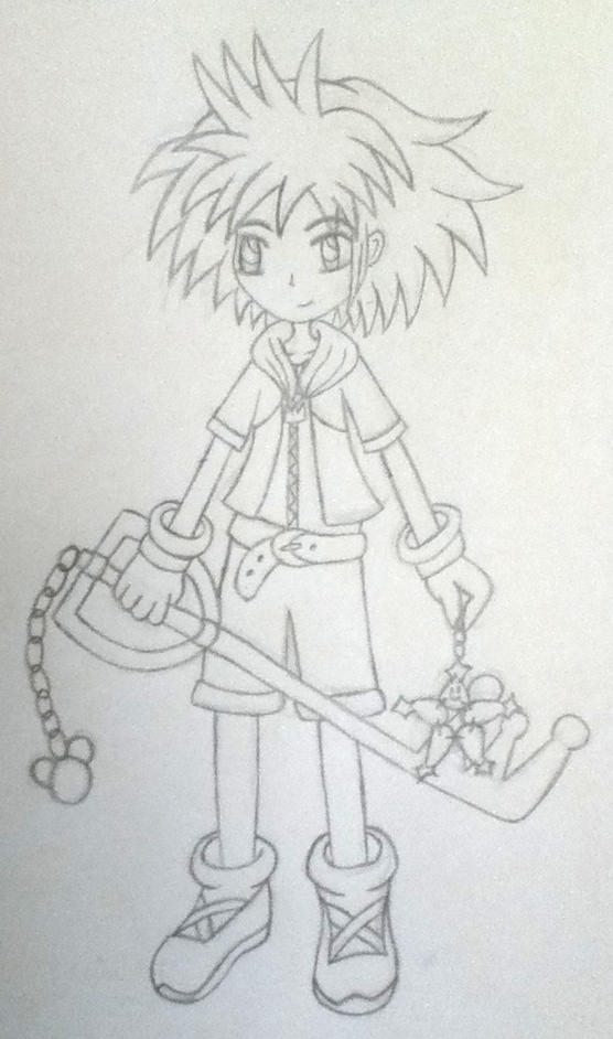 Sora sketch by AzureMikari