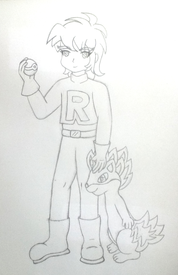 Ryo Rocket sketch by AzureMikari