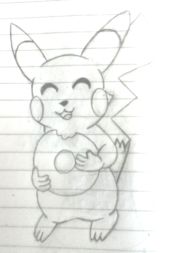 Pikachu donut sketch by AzureMikari