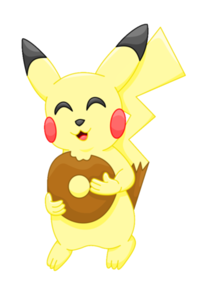 Pikachu donut transparent by AzureMikari