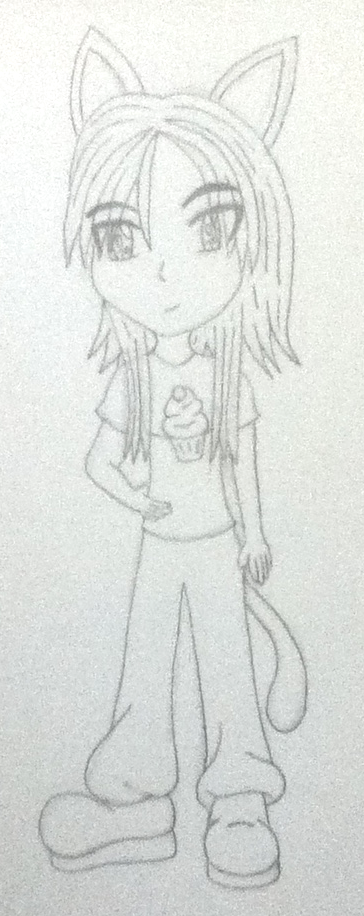 cat girl sketch by AzureMikari