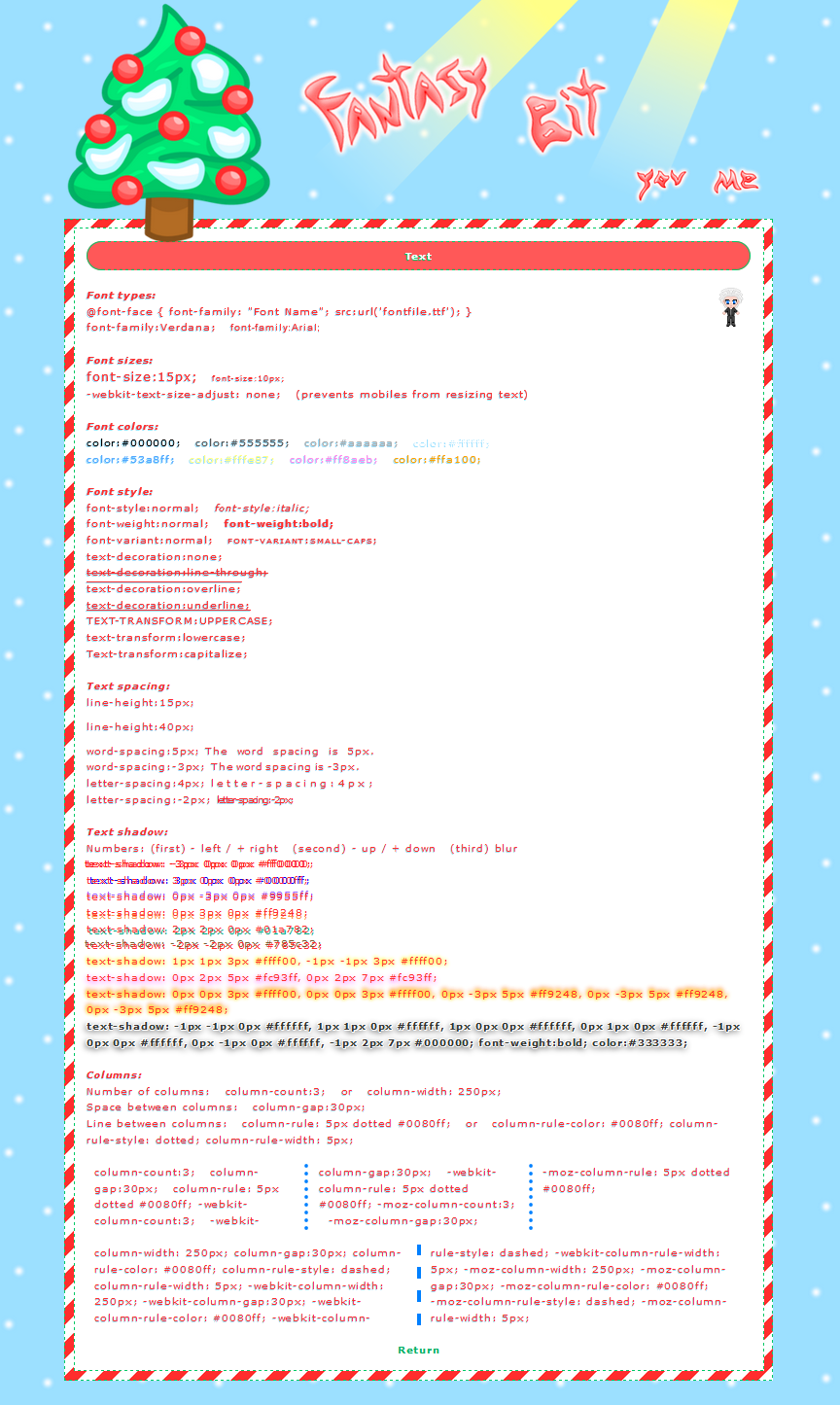 CSS Text Tutorial update by AzureMikari