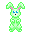 green bunny by AzureMikari