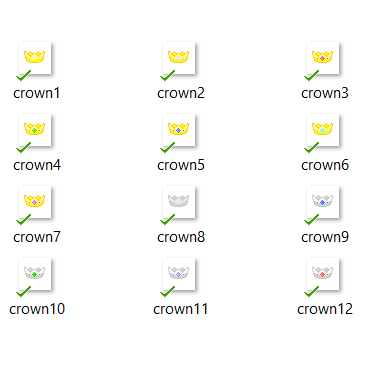 pixel crowns by AzureMikari