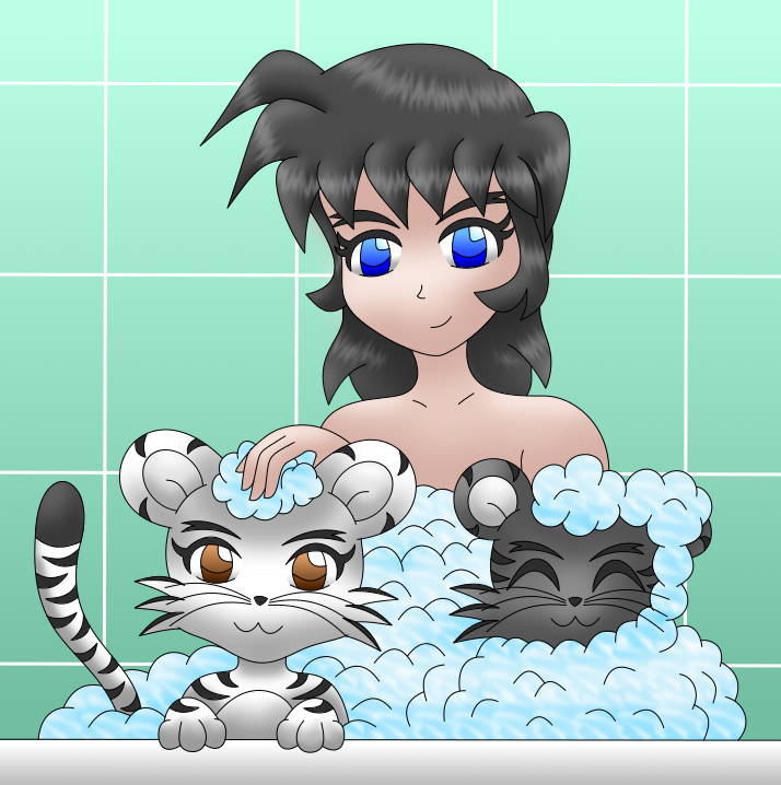 Bubble Bath (colored) by AzureMikari