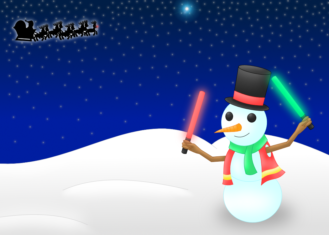 landing snowman by AzureMikari