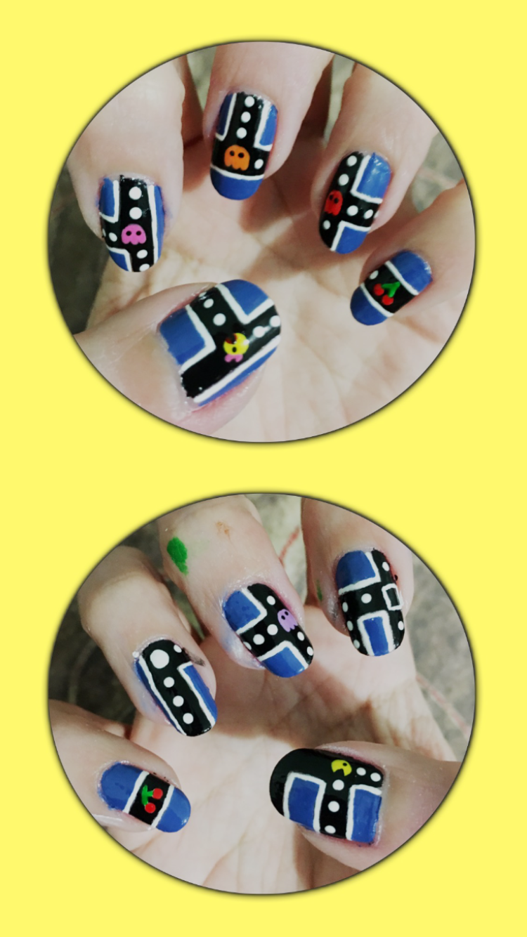 Pacman manicure wallpaper by AzureMikari