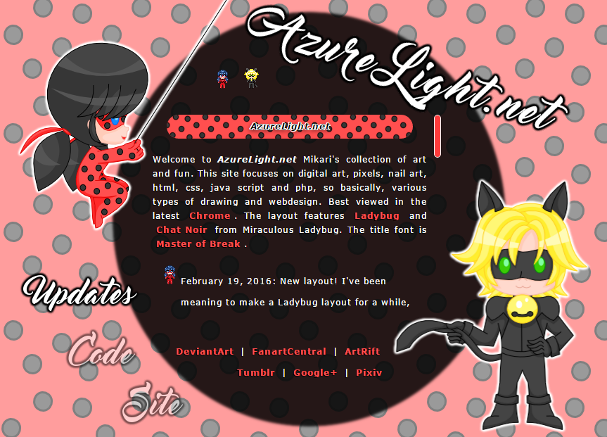 Miraculous Ladybug layout by AzureMikari