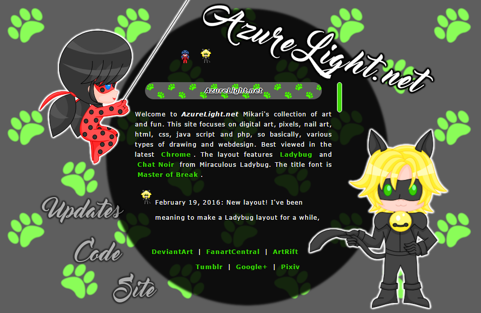 Miraculous Chat Noir layout by AzureMikari