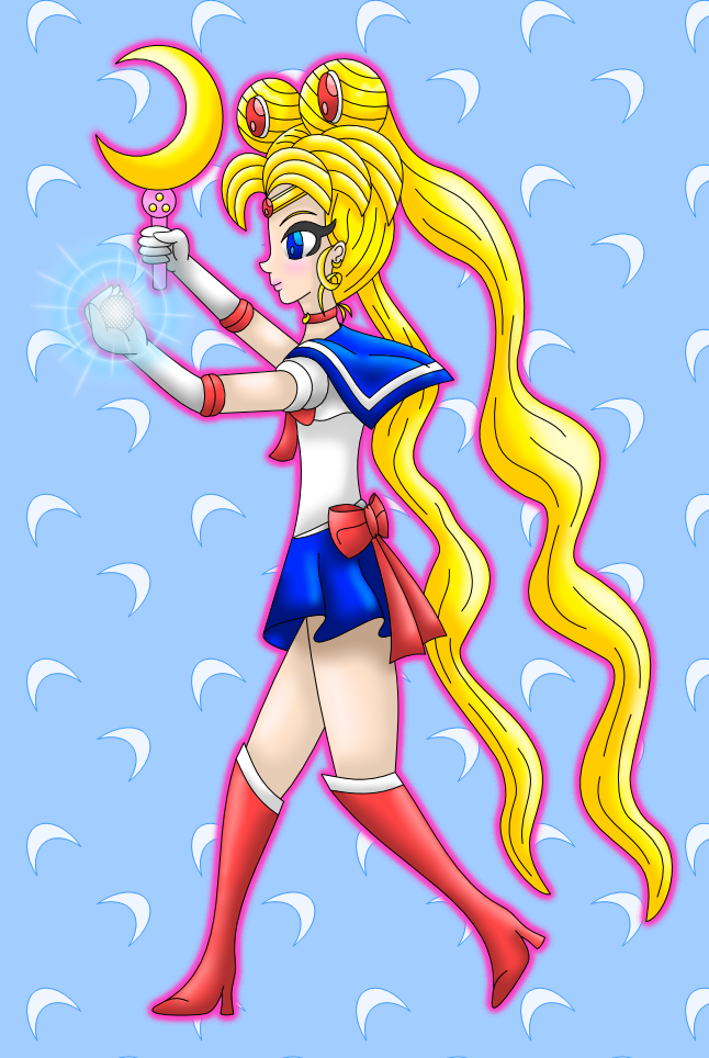 Sailor Moon colored by AzureMikari