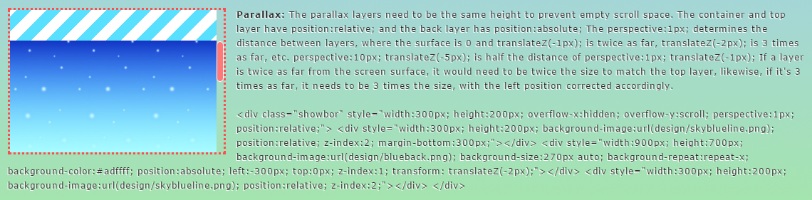 CSS Parallax Div by AzureMikari