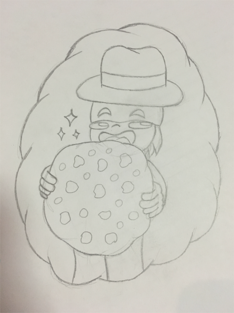 Overcast cookie sketch by AzureMikari