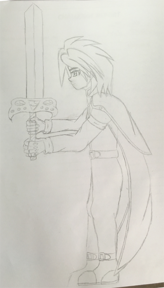 Kratos sketch by AzureMikari