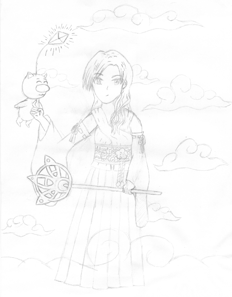 Lightning Returns sketch by AzureMikari