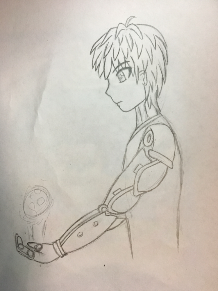 Genos sketch by AzureMikari