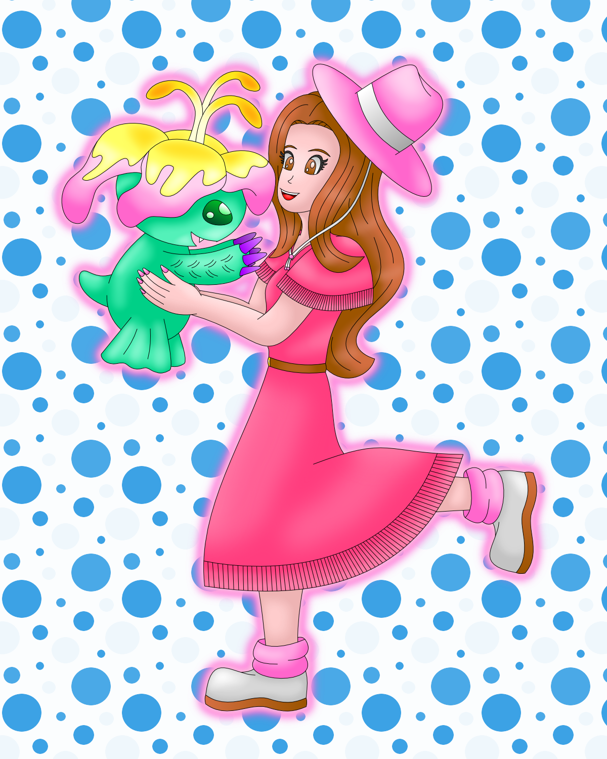 Mimi and Palmon colored by AzureMikari
