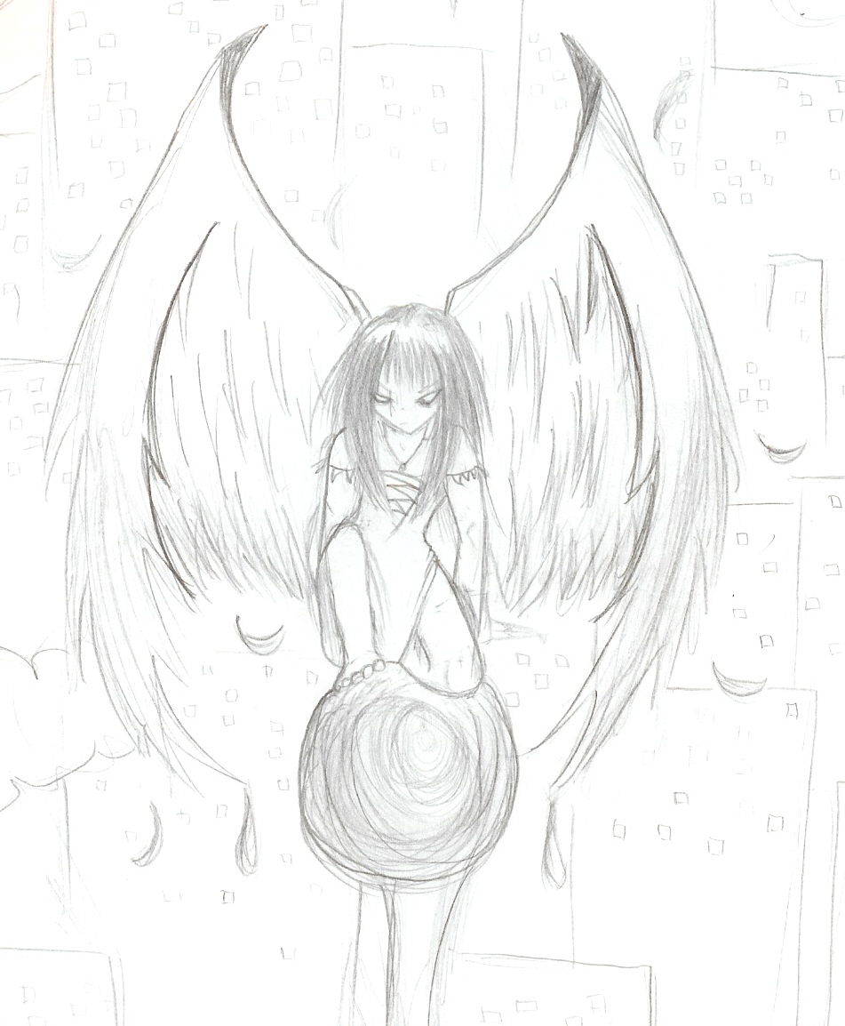 evil angel by a_hidden_kitten