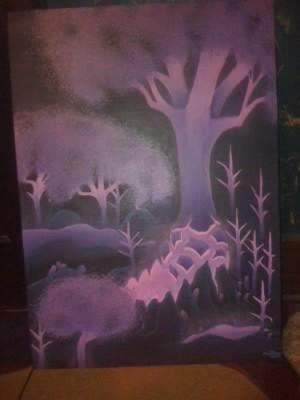 Crystalsong forest painting by adryan-jenkins