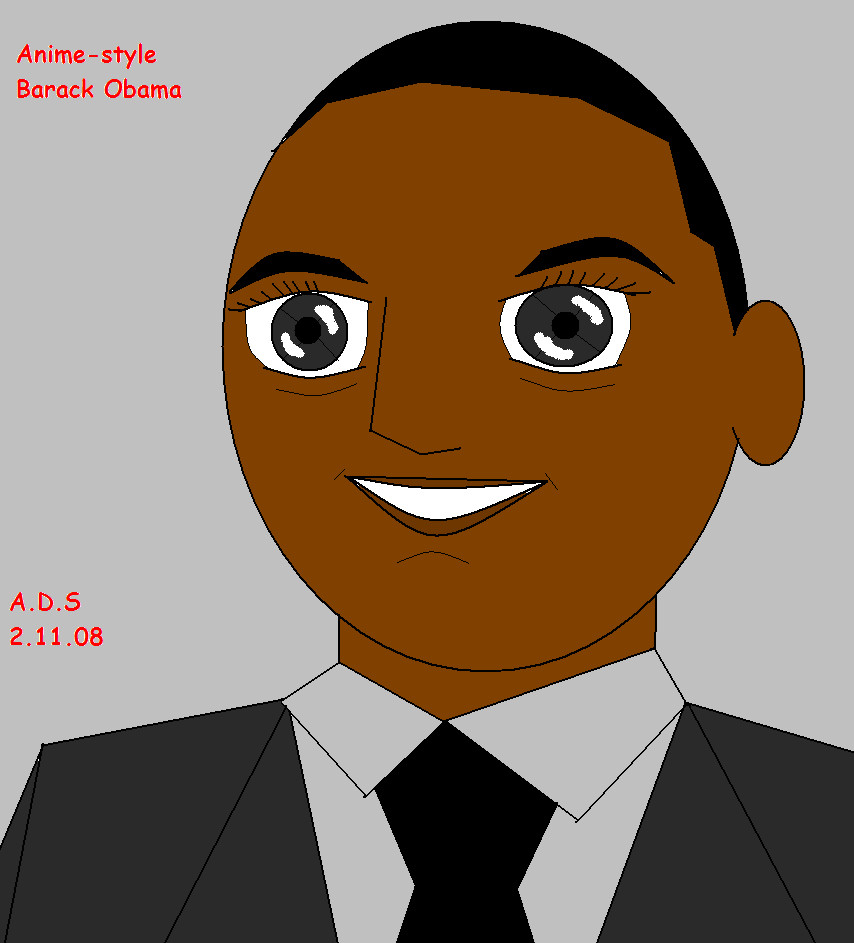 Anime-style Barack Obama by adsheppard