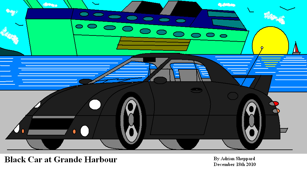 Black Car at Grande Harbour by adsheppard
