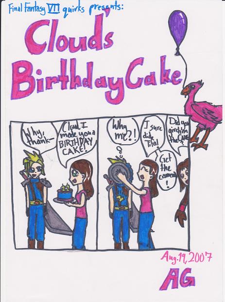 Cloud's Birthday Cake: The Piccy!!!!!!! by aeris7dragon