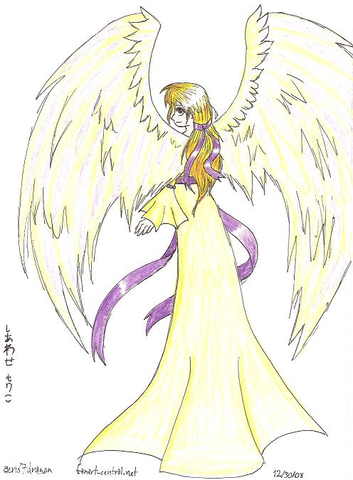 Random contrasting-colored angel by aeris7dragon