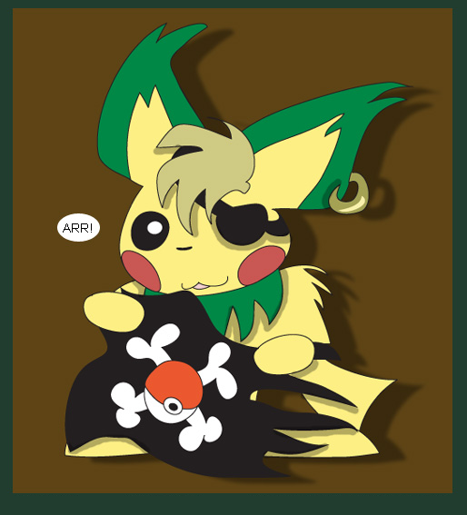 Pirate Pichu by airlobster