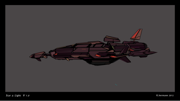 spaceship for video game by airman4