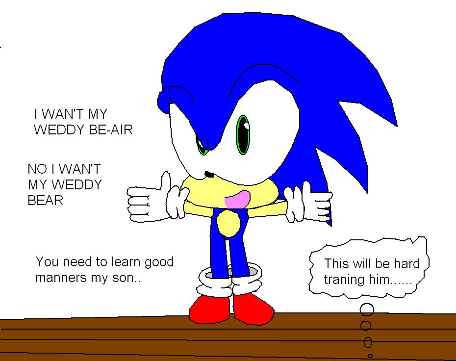 Sonic(as a kid)has bad manners by ali32