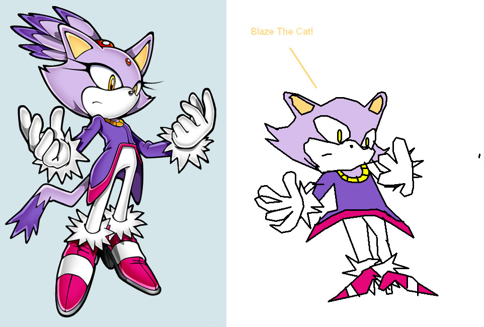 Blaze The Cat (first try) by ali32