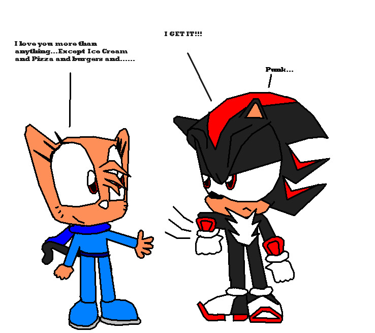 Shadow and Jenny on a dateContest entry and request for TailsFanatic by ali32