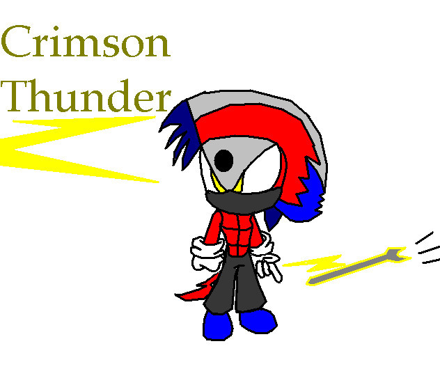 Crimson Thunder the Hedgehog(Request for Falconlobo) by ali32