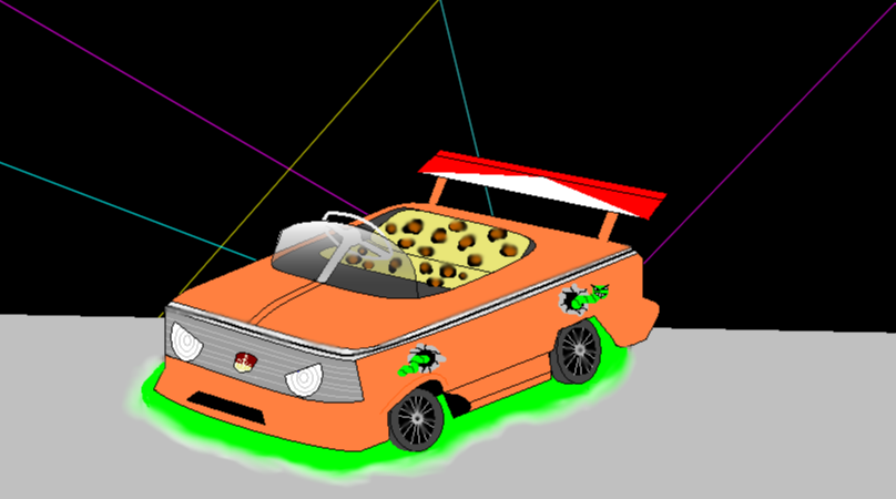 Tuned up Moskvitch car for kids by alitta2