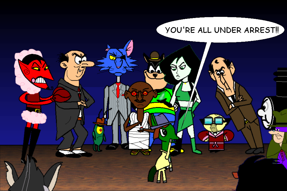 Horse Twacy (Betamax26) is arresting the members of the Villain Gang by alitta2