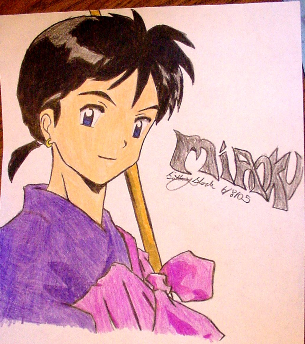 Miroku *colored pencil by alucardsmistress