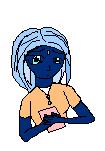 Blue skinned girl with a diary of someone dear by amaya_kitiara