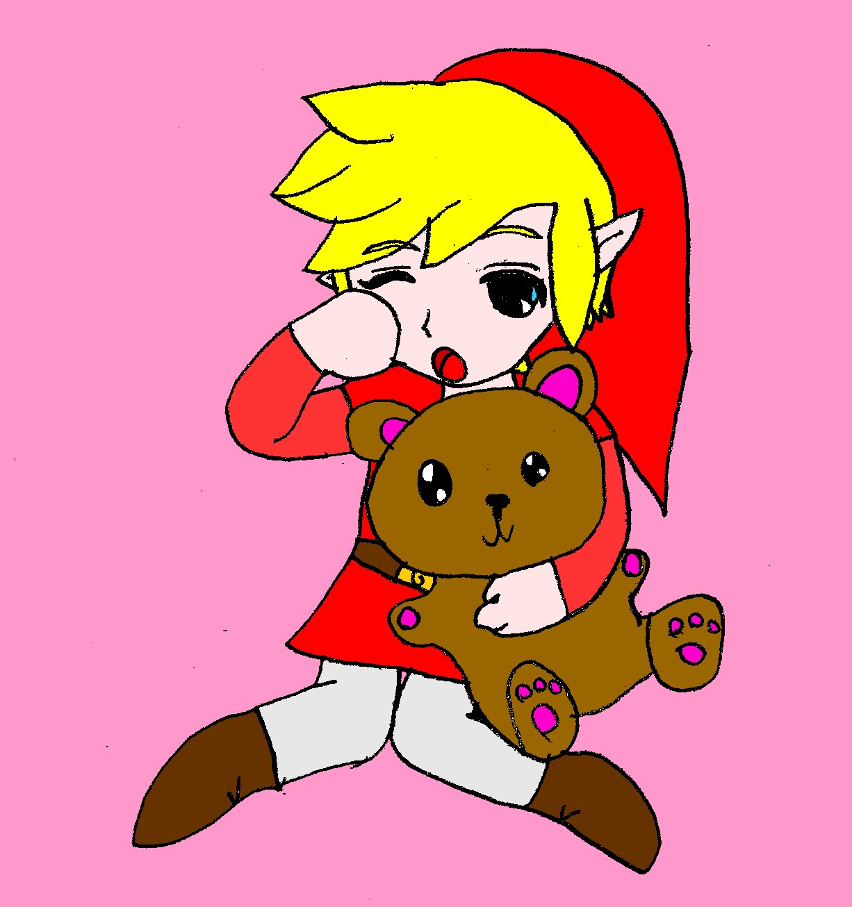 Tired Little red Link. by amelia