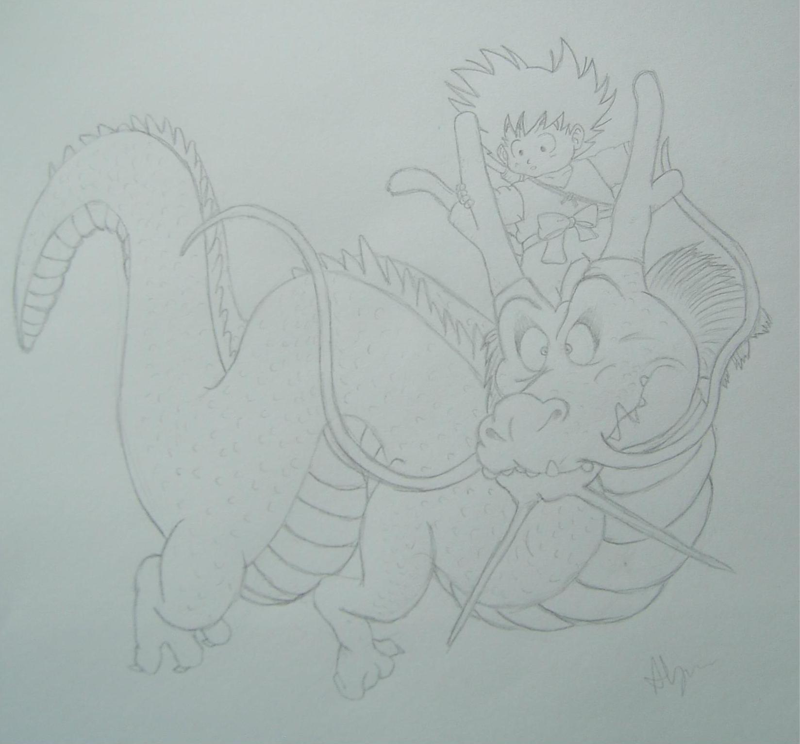 Goku and Shenron by amycool
