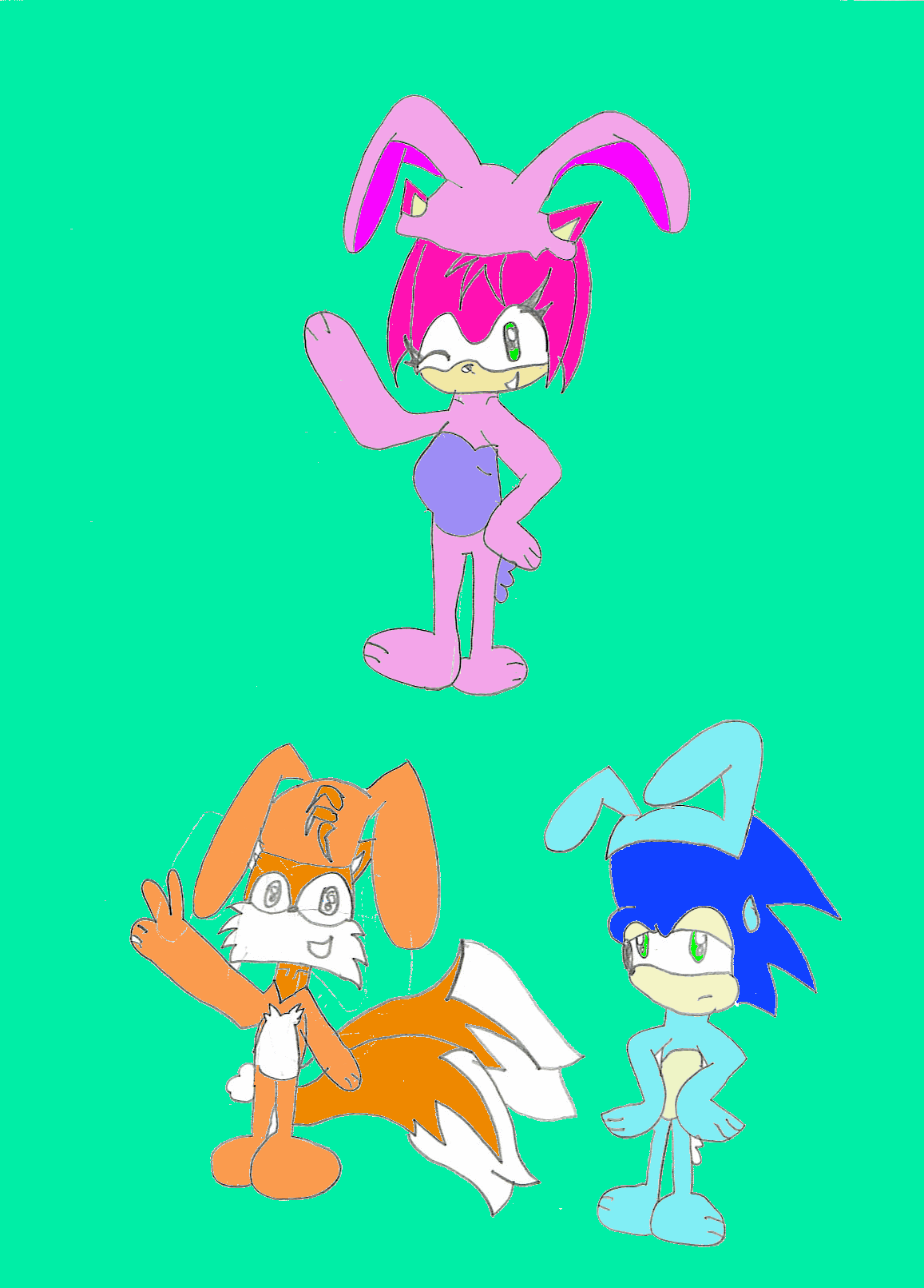 happy easter sonic characters by amylaine500