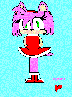 My first pic of Amy on MS Paint by amyrose12