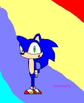 1st sonic pic on ms paint! by amyrose12