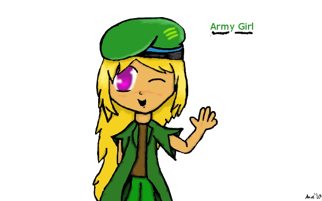 Army girl (fixed) by anabanana