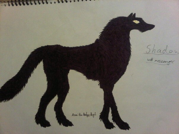 the shdow wolf messenger by anaithehedgehog1