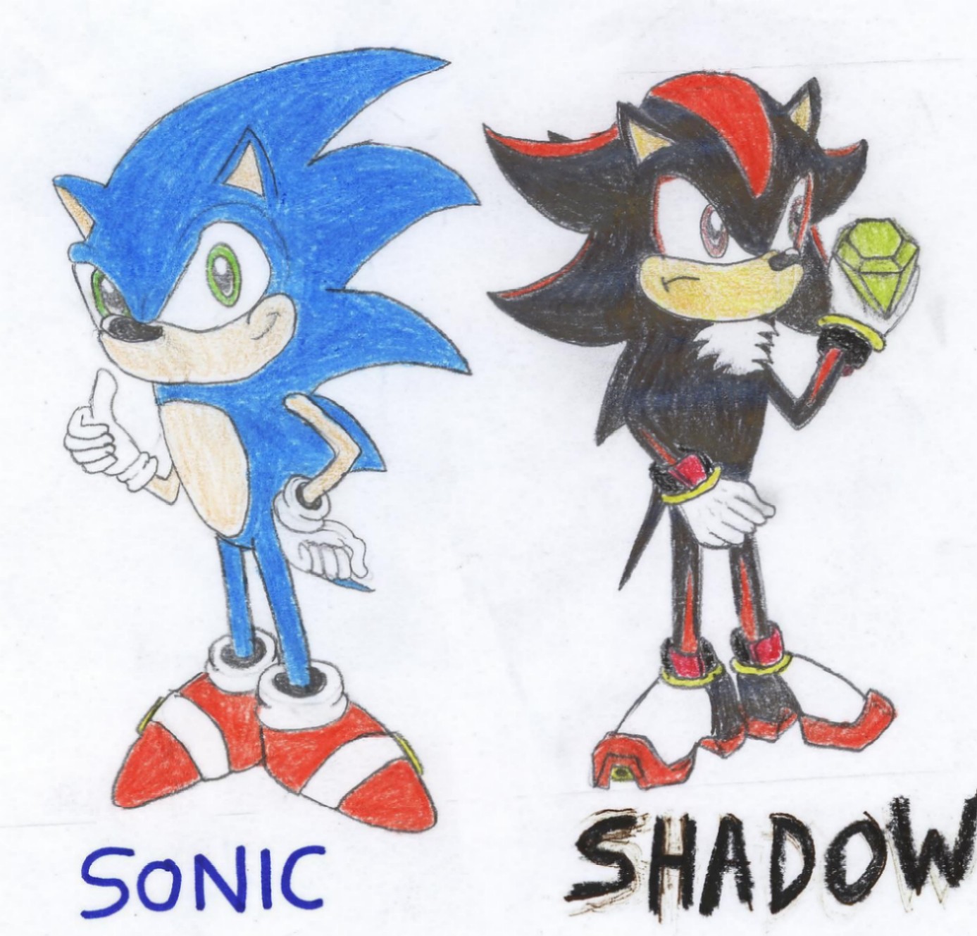 Sonic and Shadow by andre_ant